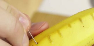She pricks a needle into a banana and this is what happens! Such an amazing trick!