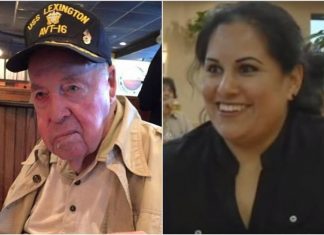 This old veteran had a heart of ice, but then he gave waitress a beautiful gift