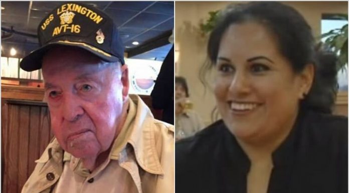 This old veteran had a heart of ice, but then he gave waitress a beautiful gift